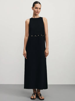 Платье из вискозы с декоративными пуговицами / Zarina  фото 3