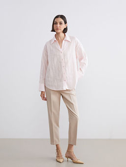 Dar Fit Pileli Kad?n Pantolon