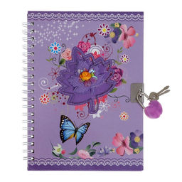 Записная книжка подарочная на замочке, А6+,50 листов, линия, Цветы, МИКС - Calligrata фото 2