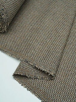 Шерсть пальтово-костюмная Твид цв.Коричневый/серый/песочный, ш.1.5м, шерсть-50%, п/э-50%, 380гр/м.кв - Купава фото 9