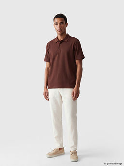 Standart Fit Polo Yaka Fitilli Erkek Ti??rt - Waikiki фото 2