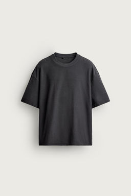 CAMISETA RELAXED FIT COSTURA / Antracita oscuro - Zara фото 5