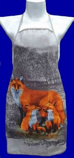 Фартук Лисы рогожка хлопок 100% - Лен поволжья фото 2