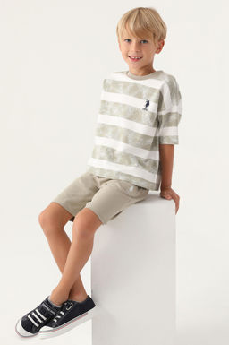 Светлый пижамный комплект цвета хаки для мальчика - U.s. polo assn фото 3