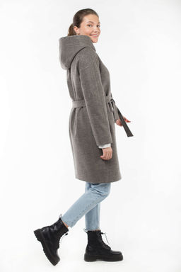 02-2935 Пальто женское утепленное (пояс)