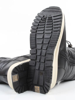 02-WA010-1M BLACK Сапоги Дутики зимние женские (натуральная кожа, курточная ткань, 100% шерсть) - Фабричный китай фото 8