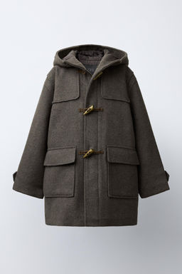 WOOL BLEND DUFFLE COAT