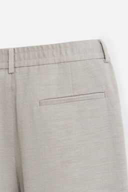 TEXTURED REGULAR FIT TROUSERS - Zara фото 10