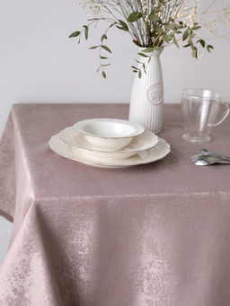 Скатерть жаккардовая 160x250 бежевый полиэстер - Denastia фото 2