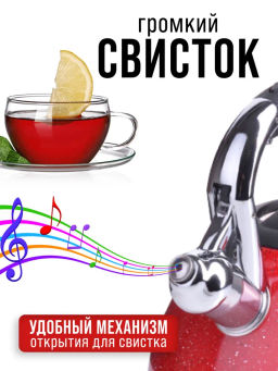 28555 Чайник 3,4л нерж/сталь со свистком MB (х12) - Mayer&boch фото 9