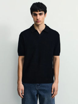 Джемпер поло фактурной вязки / Zarina фото 3