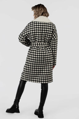 02-3166 Пальто женское утепленное (пояс) - El podio фото 13