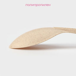 Цена за 2 шт. Ложка гарнирная Доляна Беж, 28,5 см, цвет бежевый  фото 4