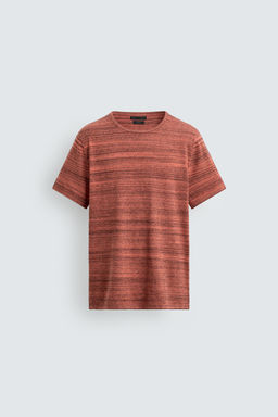 CAMISETA PUNTO RAYAS IRREGULARES / Rojo / Naranja - Zara фото 7