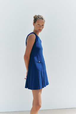 KNIT DRESS WITH BOX PLEATS - Zara фото 2