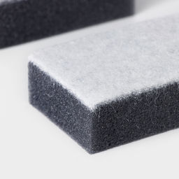 Цена за 3 шт. Набор губок для мытья посуды Raccoon, 5 шт., с частицами угля, 8.8×6×3 см, серый
