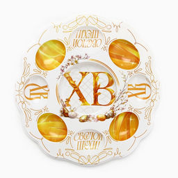 Пасхальная подставка на 8 яиц и кулич Светлой Пасхи, 24?25 см