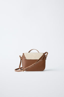 FAUX SHEARLING CROSSBODY BAG - Zara фото 5