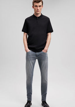 Siyah Polo Tisort - Mavi фото 12