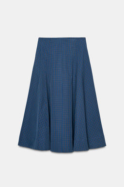 CHECKED PLEATED MIDI SKIRT - Zara фото 8