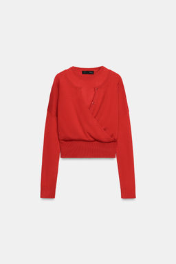 DOUBLE LAYER KNIT CARDIGAN SWEATER - Zara фото 5