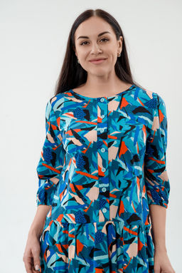 Платье женское из кулирки Софи осколки - Амадэль фото 7