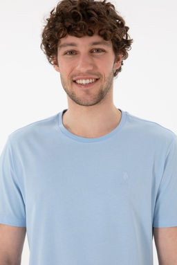 Erkek Regular Fit Bisiklet Yaka Mavi Basic Ti__rt Sepette S_rpriz _ndirim - U.s. polo assn фото 3