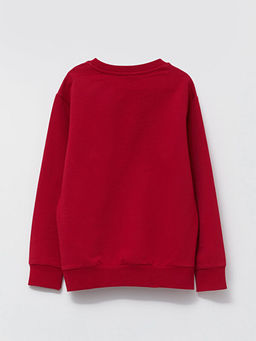 Bisiklet Yaka Bask?l? Uzun Kollu Erkek ?ocuk Sweatshirt - Waikiki фото 2