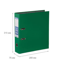 Expert Complete Регистратор PVC, мет.уг. 75 мм 10 шт. Premier A4 арочный механ. лён зеленый EC1022235