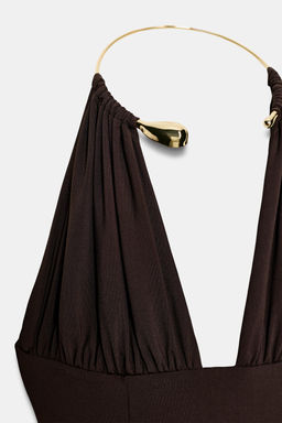 POLYAMIDE CHOKER BODYSUIT - Zara фото 6