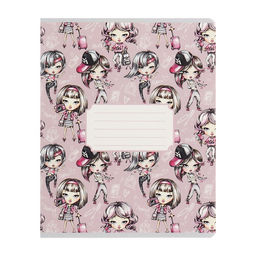 Набор тетрадей 12 листов в линейку Calligrata «На Стиле», обложка мелованный картон, ВД-лак, блок №2, белизна 75% (серые листы), 10 шт.