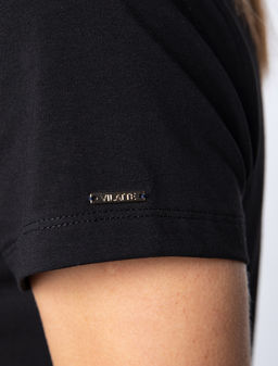 VILATTE / Футболка из премиального хлопка с принтом фольгой  фото 3