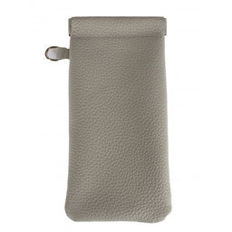 Футляр для очков Croco фо-725 (на пружинке) натуральная кожа серый флотер (265) 264195