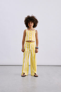 TOP RAYAS BOTONES / Estampado