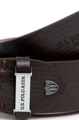 Мужской коричневый пояс - U.s. polo assn фото 4