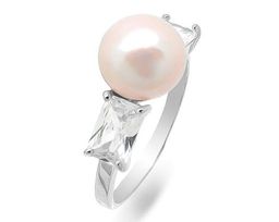 Кольцо из серебра жемчуг, Км107р