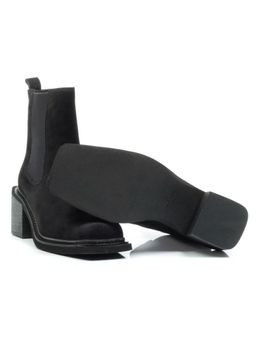 04-E21W-1B BLACK Ботинки зимние женские (натуральная замша, натуральный мех) - Фабричный китай фото 17