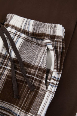 Kahverengi Regular Ekose / Kareli Homewear Pijama Tak?m? TMNAW26PT00061 - Trendyolmilla фото 3