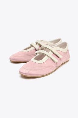 SATIN EFFECT TOPSTITCHED BALLERINAS - Zara фото 15