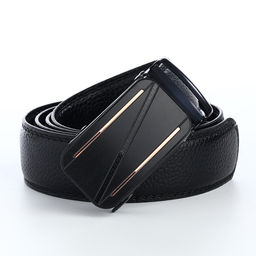 Ремень мужской, регулируемая длина, 120×3.5 см, пряжка автомат, чёрный