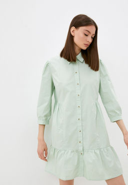 Хлопковое платье в рубашечном стиле