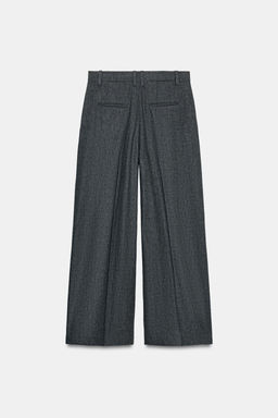 ZW COLLECTION WIDE-LEG DARTED TROUSERS - Zara фото 8