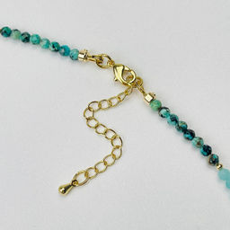 Чокер из Хризоколлы и Амазонита 38 см +