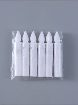 Цена за 6 шт. Светодиодная свеча, ночник LED RISALUX «Мини», 3×AG13, белый, 1.5×1.5×9 см