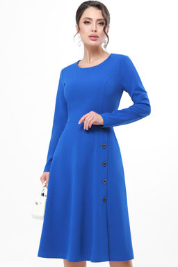 Платье ярко-синее с декоративными пуговицами - Dstrend фото 3