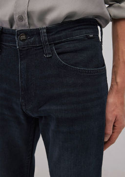 Marcus Lux Black Puslu Koyu Mavi Jean Pantolon  фото 6