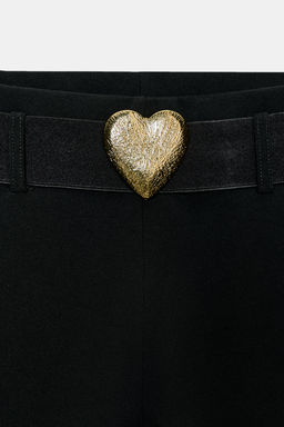 STRETCH TROUSERS WITH HEART BELT - Zara фото 5