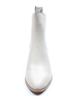 01-PCT161-2 BEIGE Ботинки Челси демисезонные женские (натуральная кожа, байка)