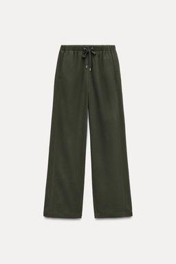 TEXTURED WIDE-LEG TROUSERS - Zara фото 3