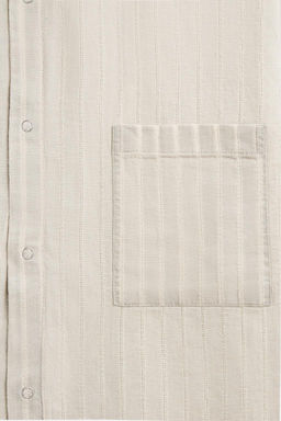 STRIPED DENIM SHIRT - Zara фото 9